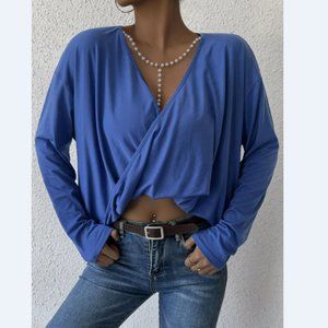 Twisted Detail Dropped Shoulder Top